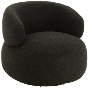 J-line Černé čalouněné otočné křeslo Soma