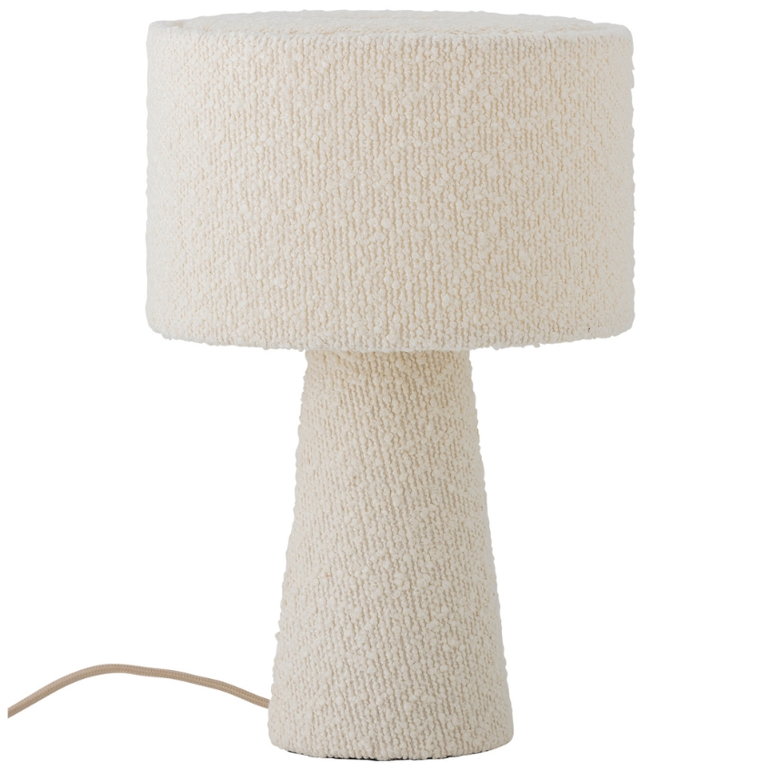 Bloomingville Bílá bouclé stolní lampa Emmie