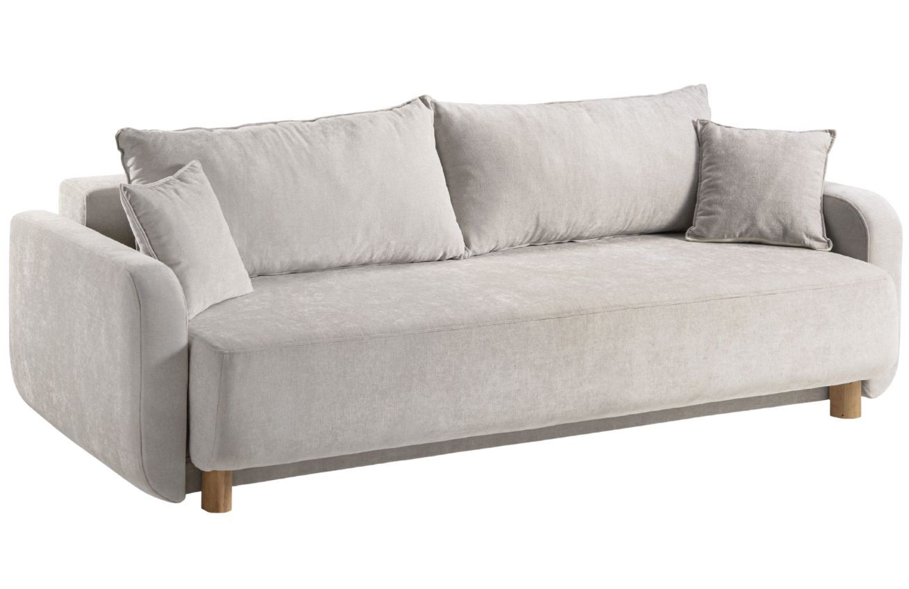 Micadoni Světle šedá  rozkládací pohovka Elen 231 cm