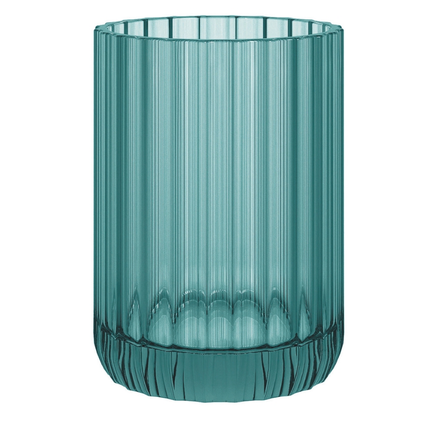 Cosmic Tyrkysový skleněný stojan na zubní kartáčky Lido