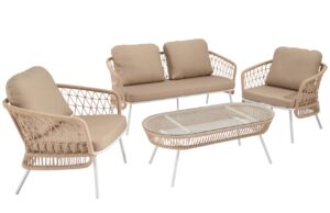 Somcasa Béžový zahradní set pohovky