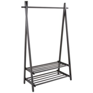 Jotex Černý dřevěný stojací věšák COLE 150 x 100 cm