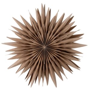 Bloomingville Hnědá papírová vánoční světelná hvězda Elijas 50 cm