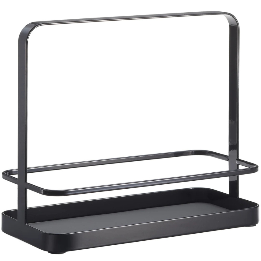 YAMAZAKI Černý kovový kuchyňský stojan Tower 21 cm