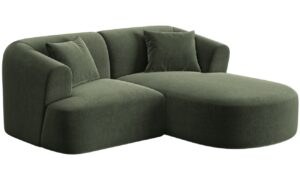 Cosmopolitan Design Zelená sametová rohová pohovka Campi 180 cm