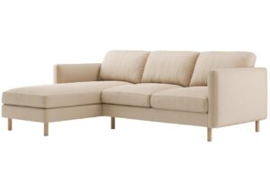 Micadoni Béžová sametová rohová pohovka Eden 250 cm