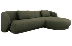 Cosmopolitan Design Zelená čalouněná rohová pohovka Camden 289 cm