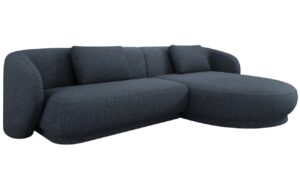 Cosmopolitan Design Modrá čalouněná rohová pohovka Camden 289 cm