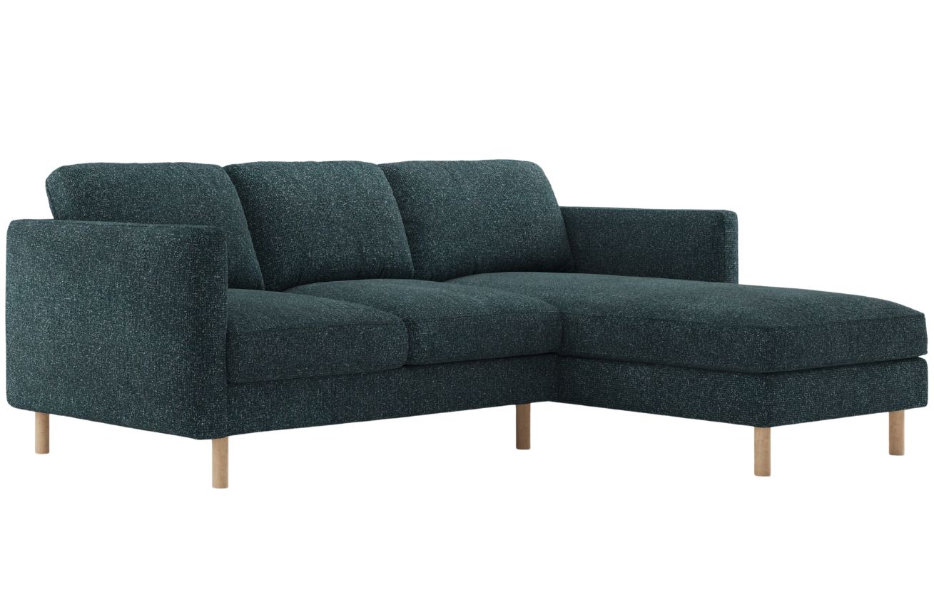 Micadoni Modrá rohová pohovka Eden 223 cm