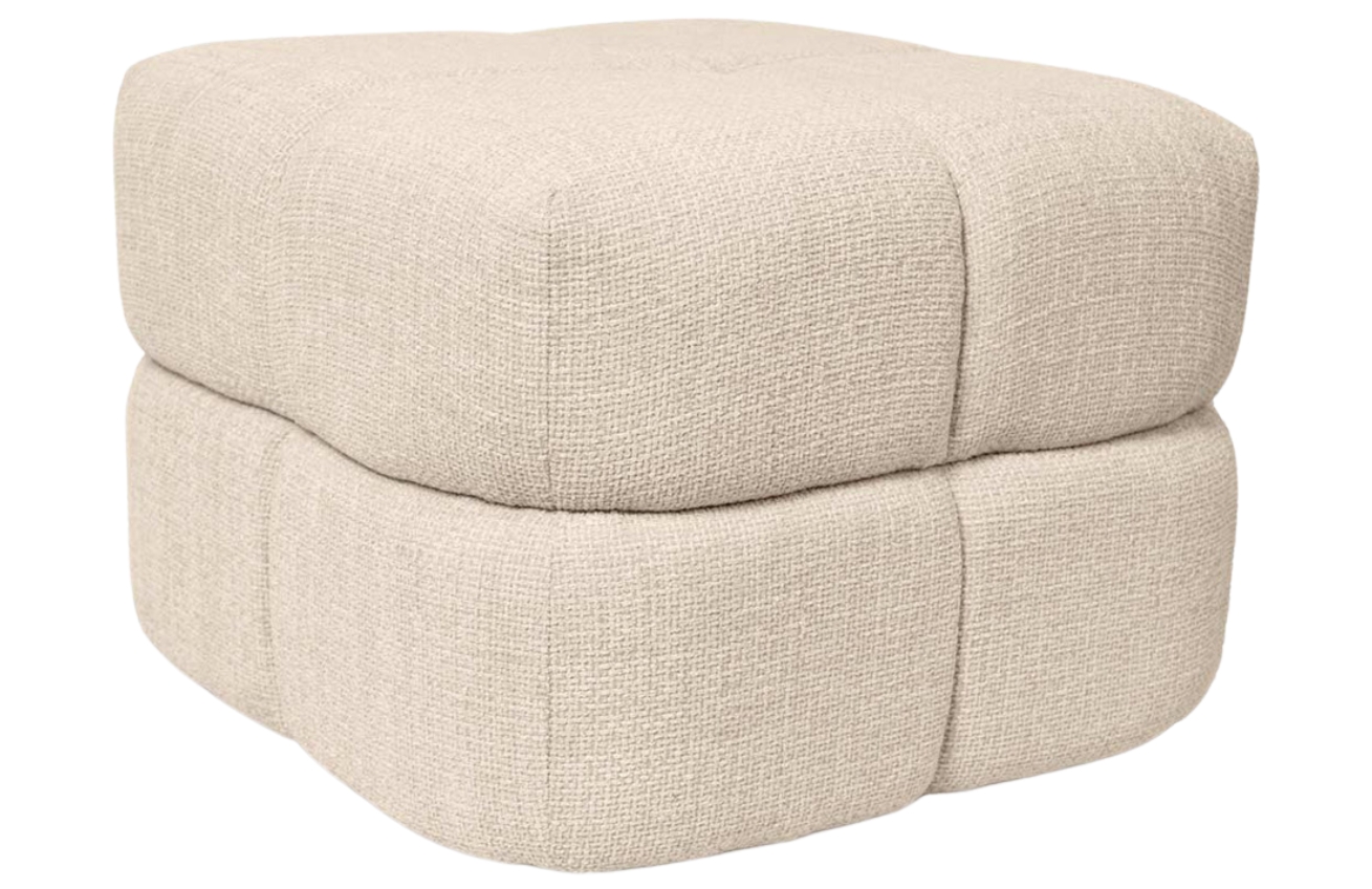 Somcasa Béžový čalouněný taburet Troy 50 x 50 cm