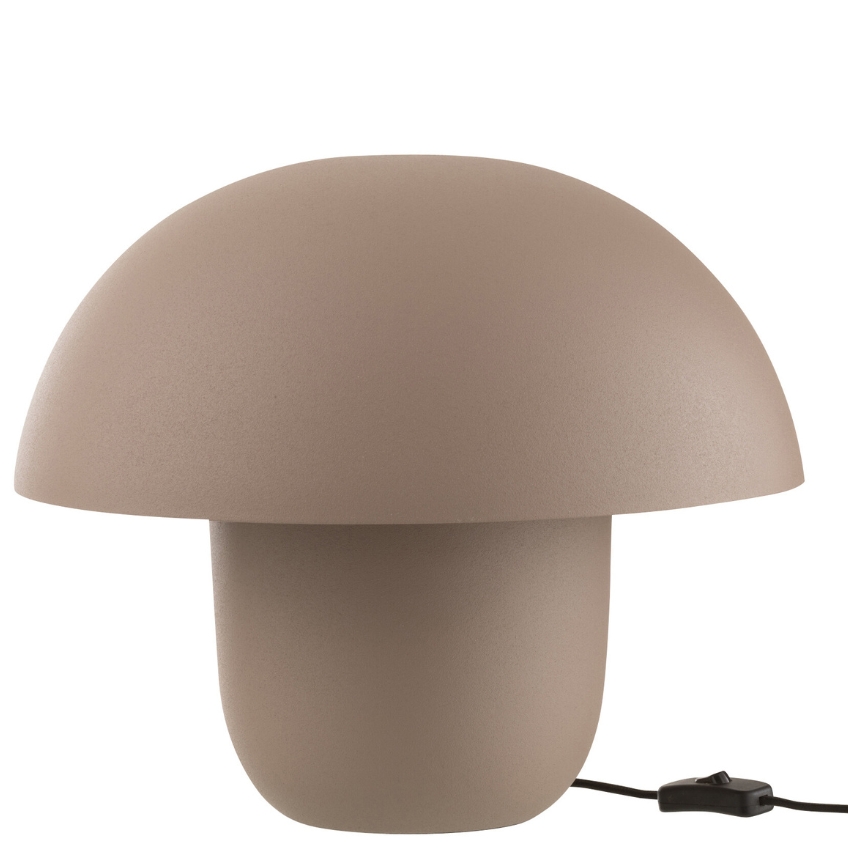 J-line Tmavě béžová kovová stolní lampa Cordelius 35 cm