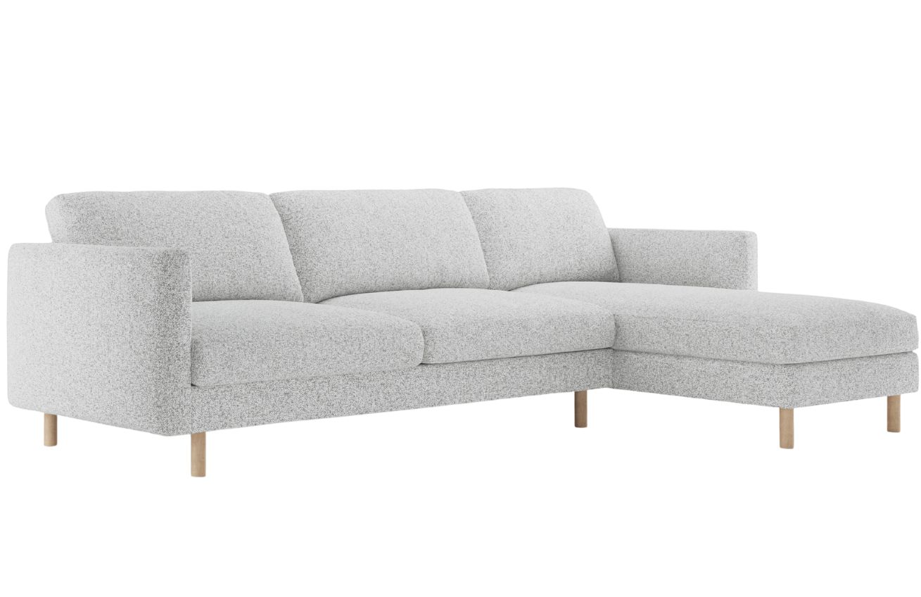 Micadoni Šedá rohová pohovka Eden 286 cm