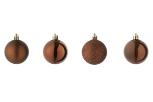 J-line Hnědé vánoční ozdoby Bauble 10 cm