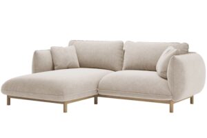 Micadoni Světle béžová rohová pohovka Ada 214 cm