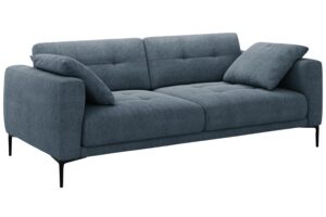 Micadoni Tmavě modrá čalouněná čtyřmístná pohovka Bemy 230 cm