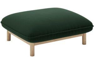 Micadoni Lahvově zelená sametová podnožka Ada 80 x 65 cm