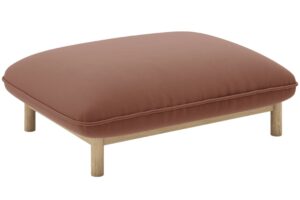 Micadoni Terakotově červená sametová podnožka Ada 95 x 65 cm