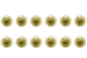 House Doctor Zlaté papírové vánoční ozdoby Fold 15 cm