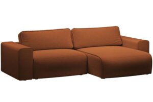 Micadoni Oranžová rozkládací pohovka Victor 246 cm