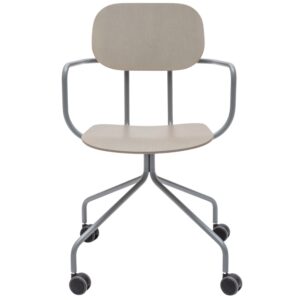 MDD Béžovo-šedá konferenční židle New School s područkami