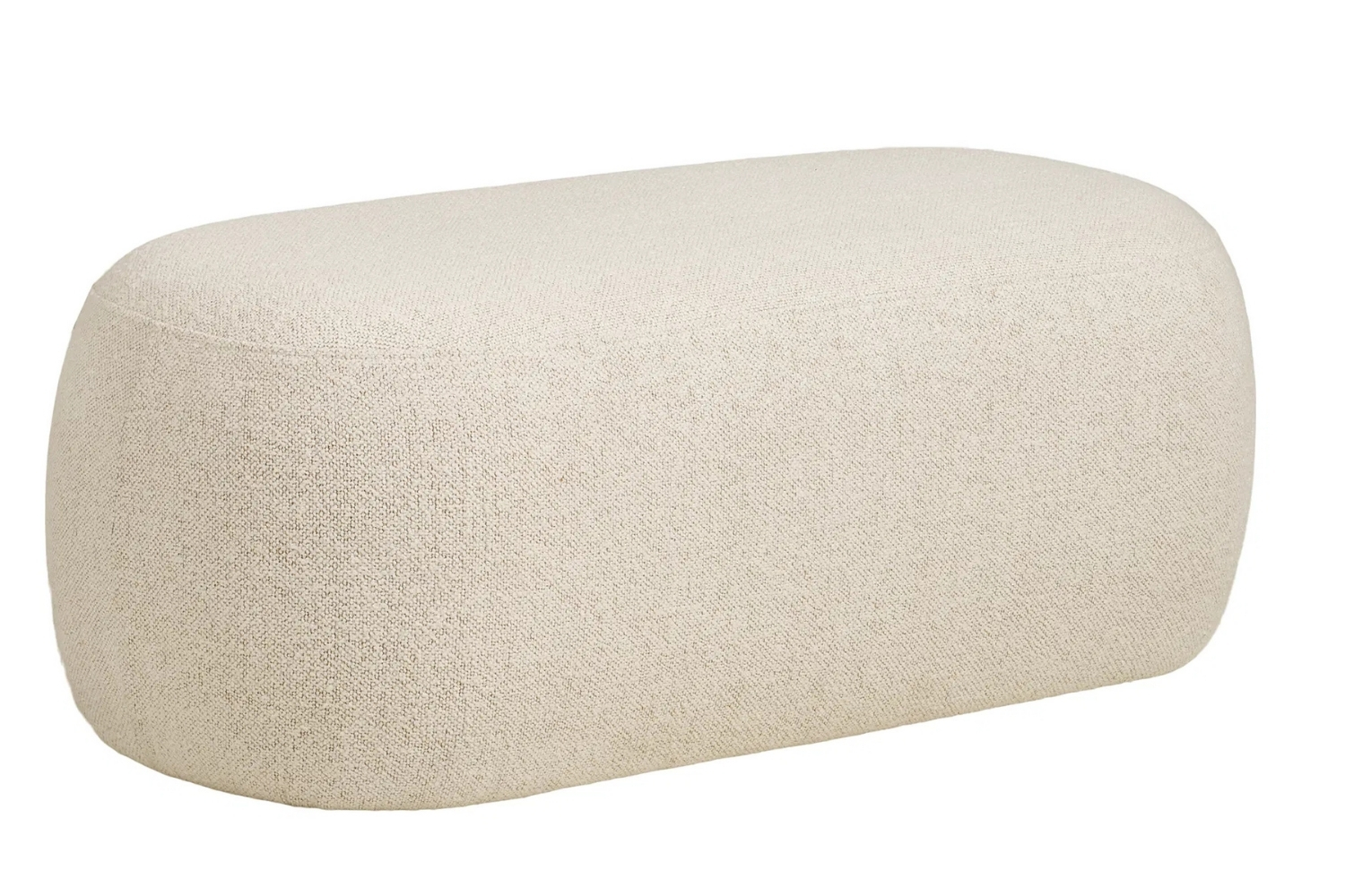 Nordic Living Béžová bouclé lavice Blossoming 100 x 50 cm