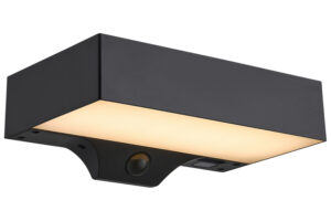 Nordlux Černé venkovní nástěnné LED světlo Monay Square Solar