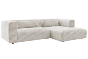 Bobochic Paris Béžová manšestrová rohová pohovka Harry 273 cm