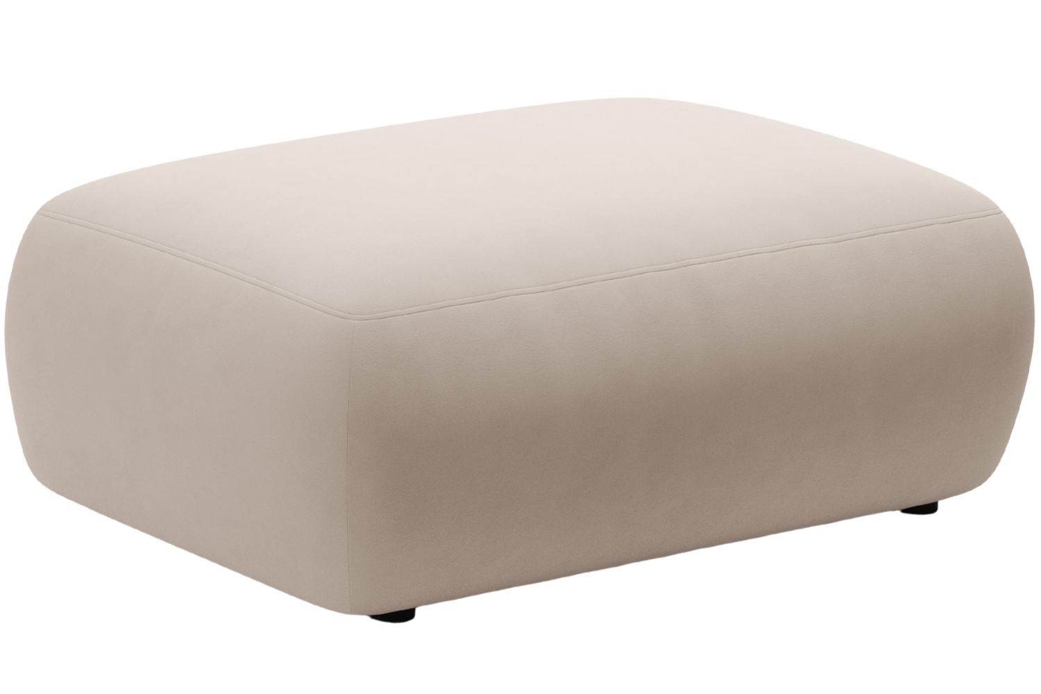 Micadoni Béžová sametová podnožka Kate 99 x 60 cm