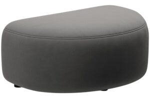 Micadoni Tmavě šedá sametová podnožka Kate II. 99 x 60 cm