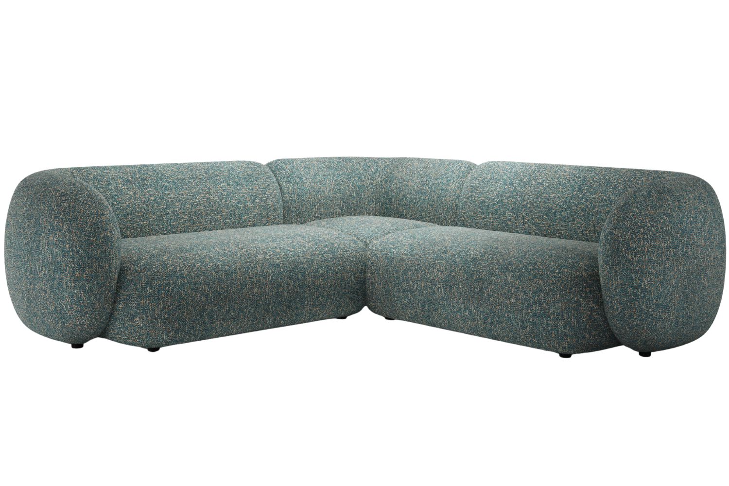 Micadoni Modrá rohová pohovka Kate 252 cm