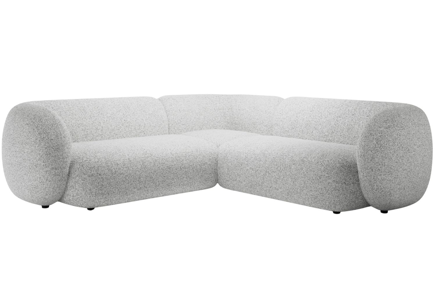 Micadoni Světle šedá rohová pohovka Kate 252 cm