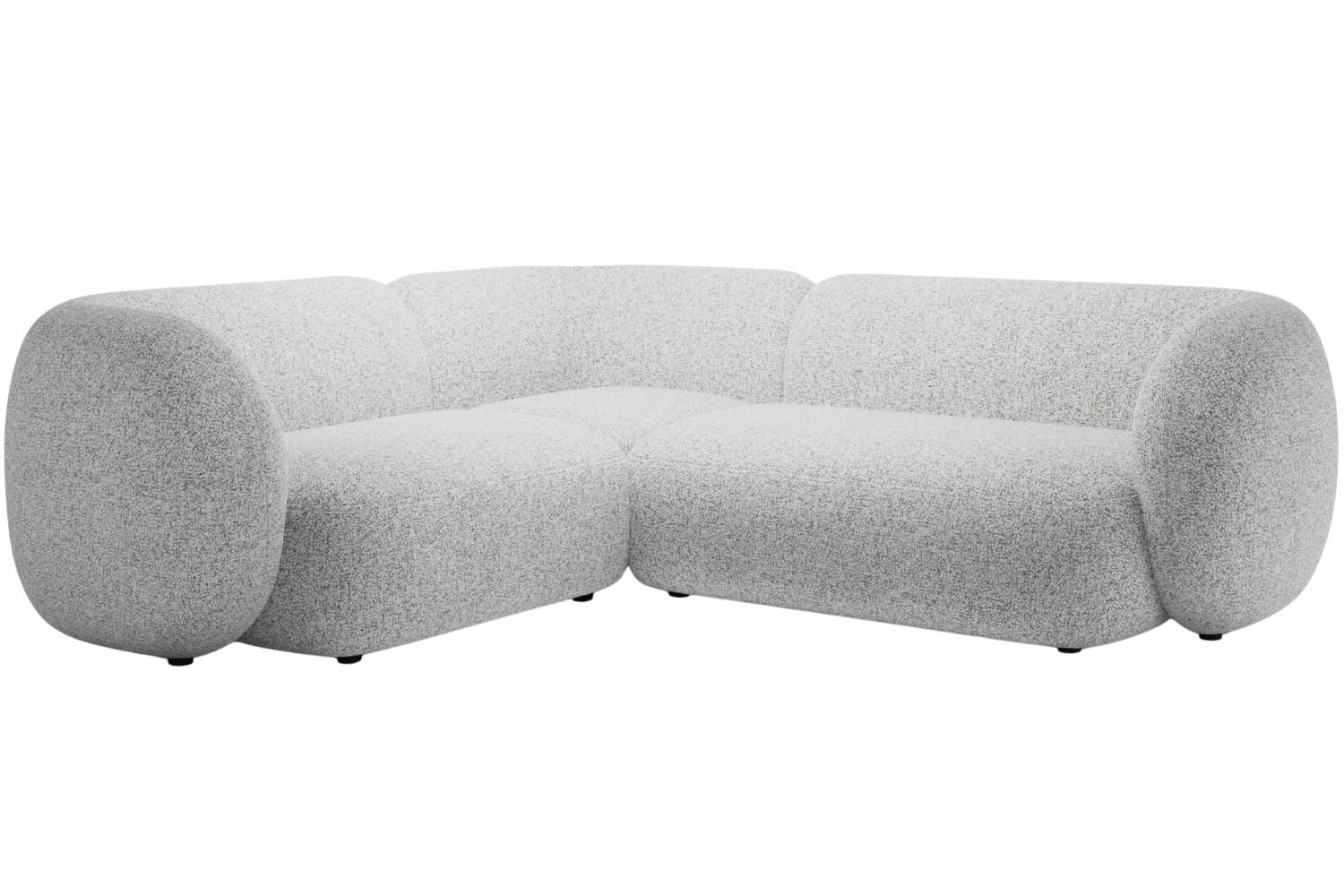 Micadoni Světle šedá rohová pohovka Kate 252 cm
