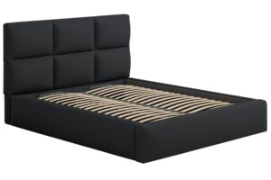 Windsor & Co Černá dvoulůžková postel Libera 180 x 200 cm s úložným prostorem