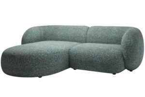 Micadoni Modrá rohová pohovka Kate 255 cm