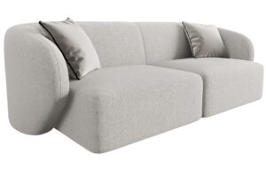 Maison Heritage Světle šedá dvoumístná pohovka Chiara 188 cm