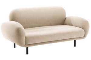 Micadoni Béžová bouclé dvoumístná pohovka Poppy 148 cm