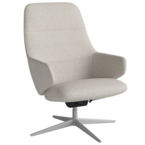 Bolia Béžové bouclé otočné křeslo Clara se šedou podnoží