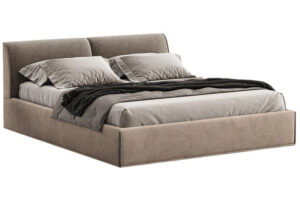 Woodsoft Hnědá dvoulůžková postel Novara 160 x 200 cm s úložným prostorem