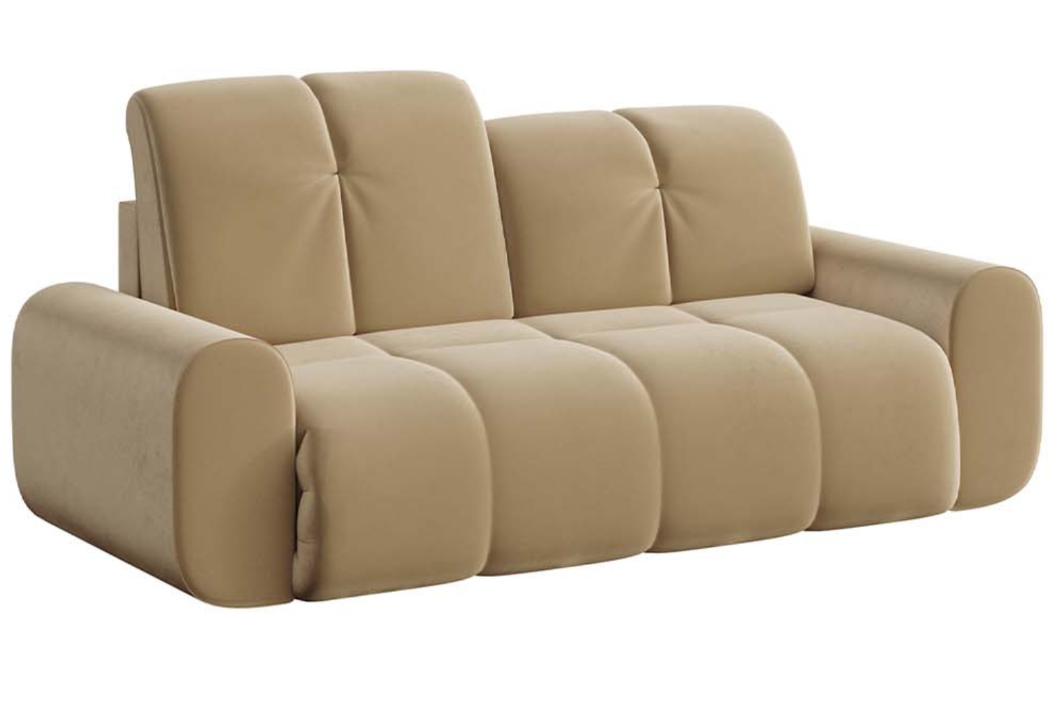 Devichy Béžová sametová dvoumístná pohovka Tous 210 cm