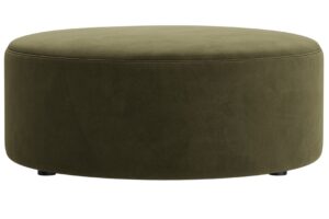 Micadoni Zelený sametový taburet Dia 90 cm