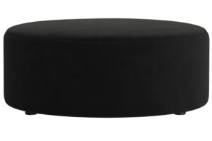 Micadoni Černý sametový taburet Dia 90 cm