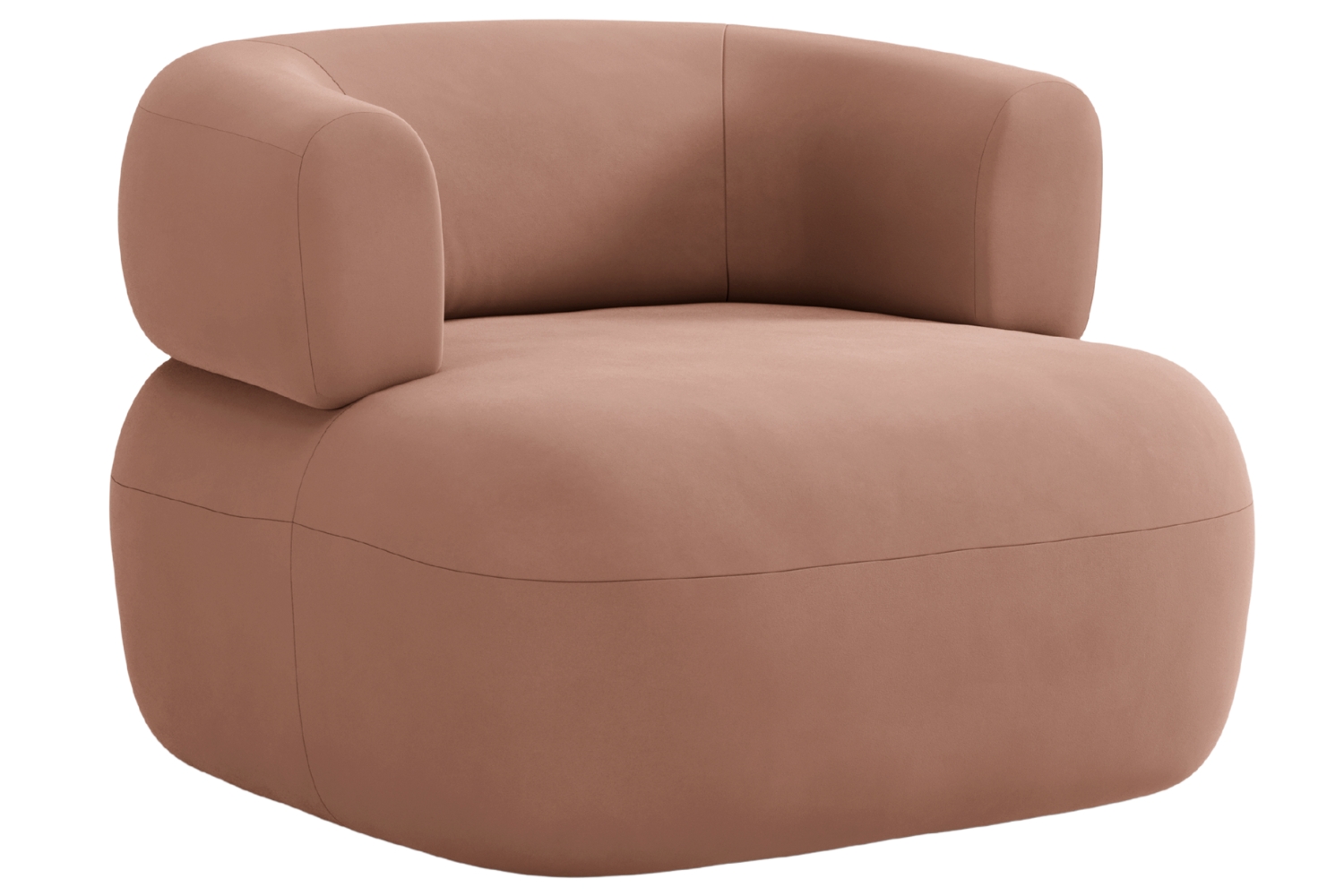 Windsor & Co Růžové sametové křeslo Aldrin