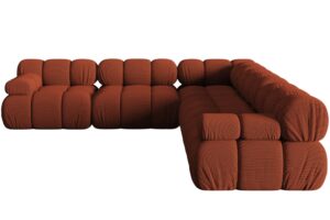 Micadoni Terakotově oranžová rohová pohovka Bellis 282 cm