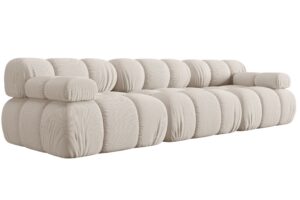 Micadoni Světle béžová trojmístná pohovka Bellis 282 cm