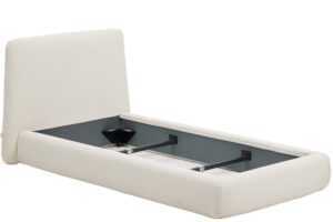 Kave Home Béžová jednolůžková postel Martina 90 x 200 cm