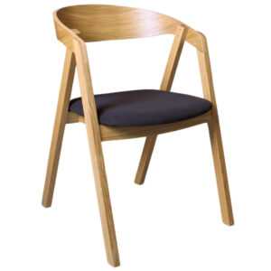 FormWood Dubové křeslo Henry s černým sedákem