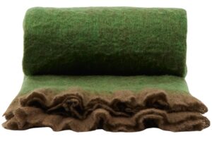 Kave Home Zelený pléd Odelna 170 x 130 cm