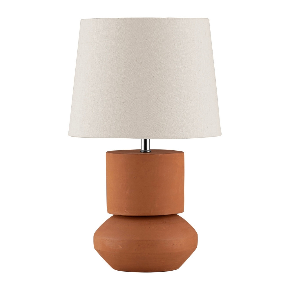 Nova Luce Hnědá keramická stolní lampa Izumi