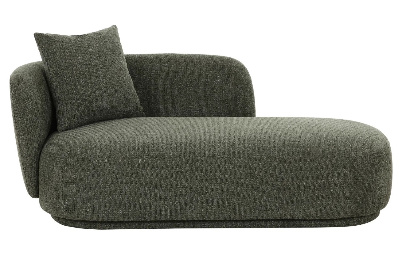 Nordic Living Zelená lenoška Mykonios 175 cm