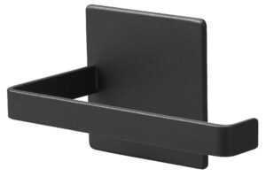 YAMAZAKI Černý kovový magnetický držák na toaletní papír Tower 14 cm